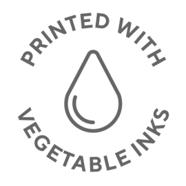 Printed with vegetable inks