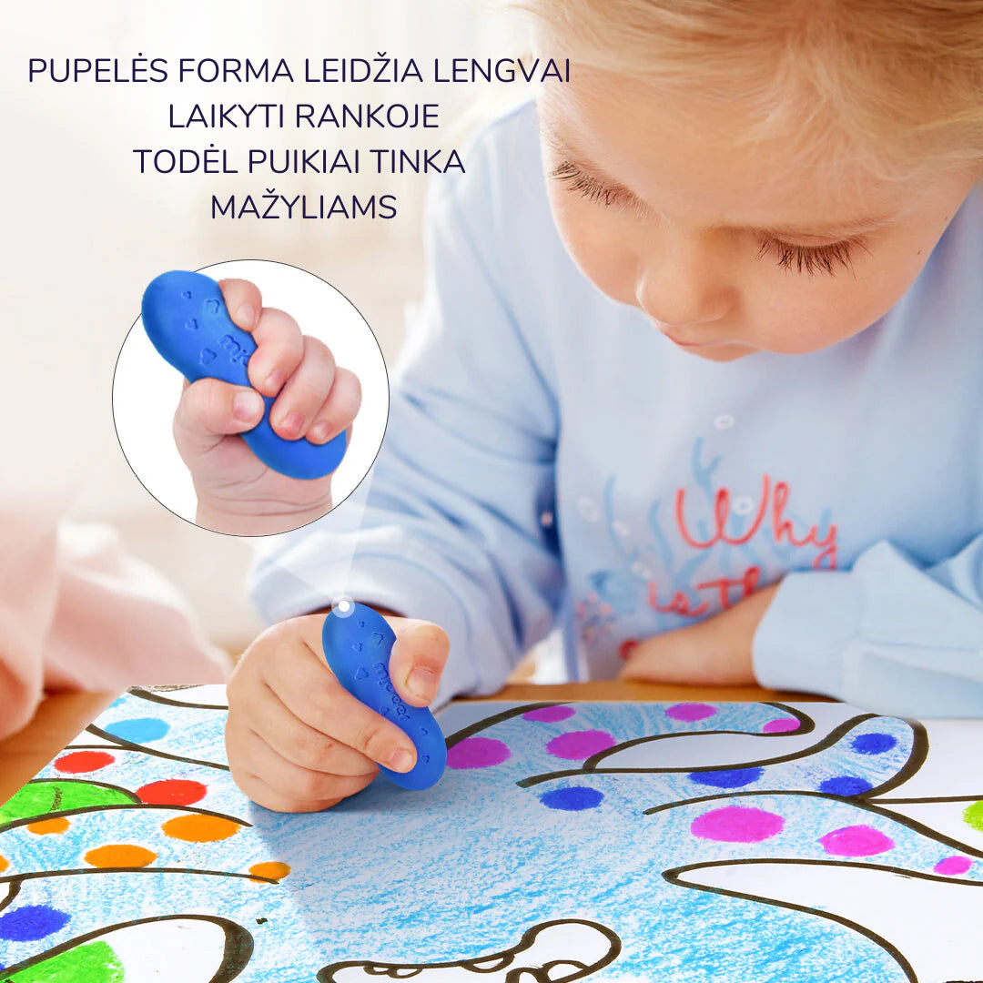 Mideer Bičių vaško kreidelės pupelės - 8 spalvos