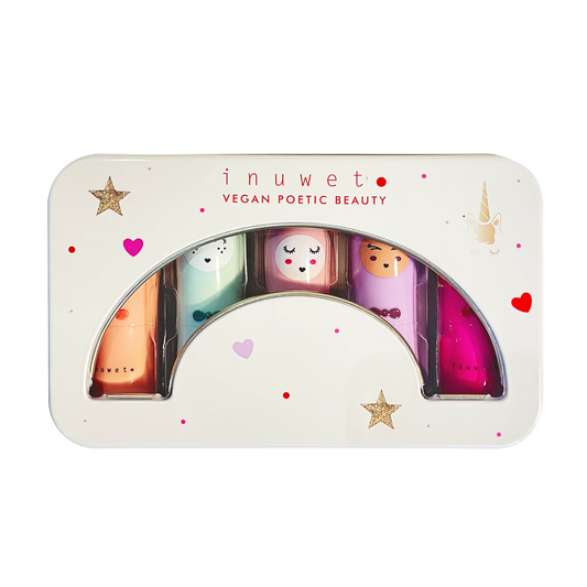 RAINBOW DELUX BOX – 5 lūpų balzamų rinkinys