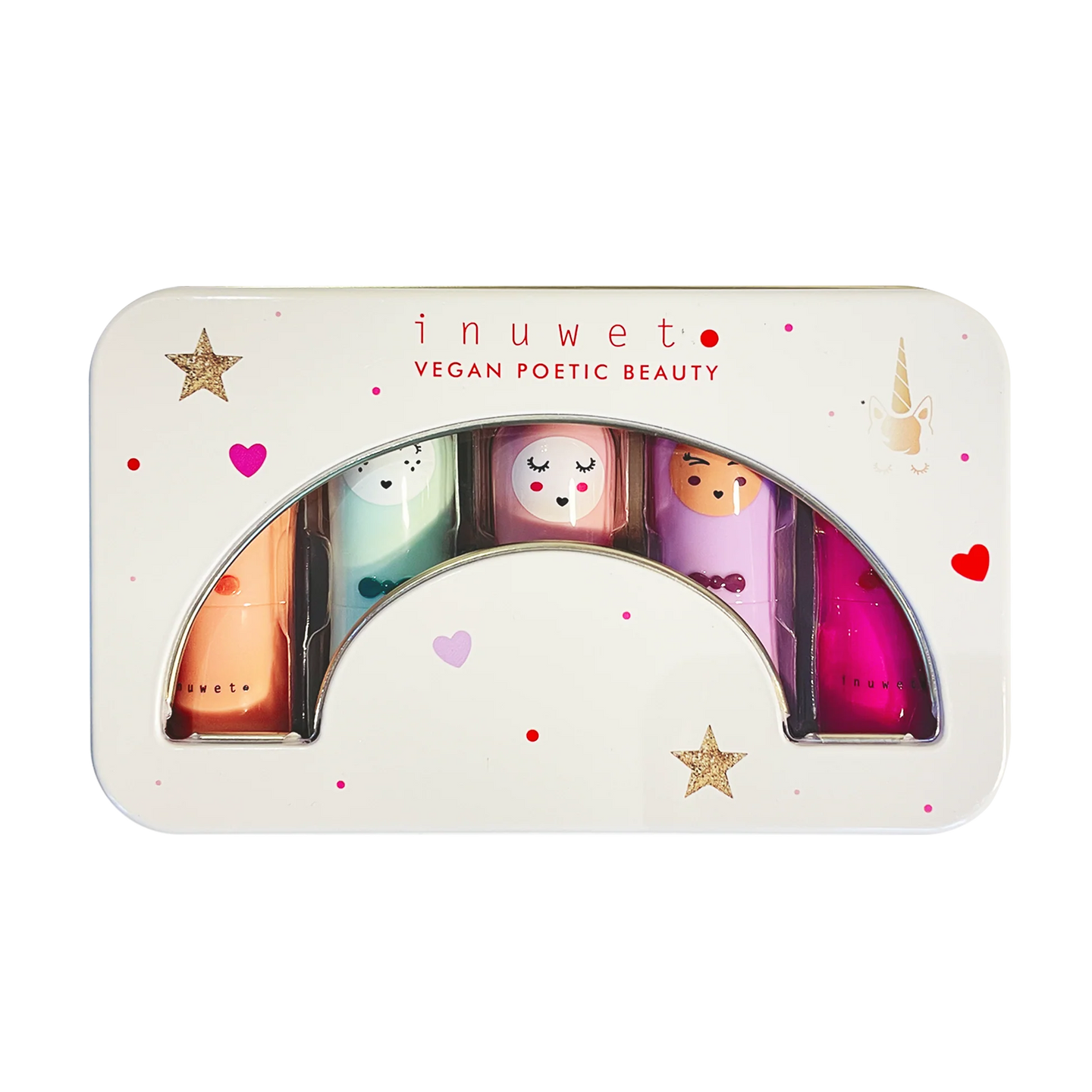 RAINBOW DELUX BOX – 5 lūpų balzamų rinkinys